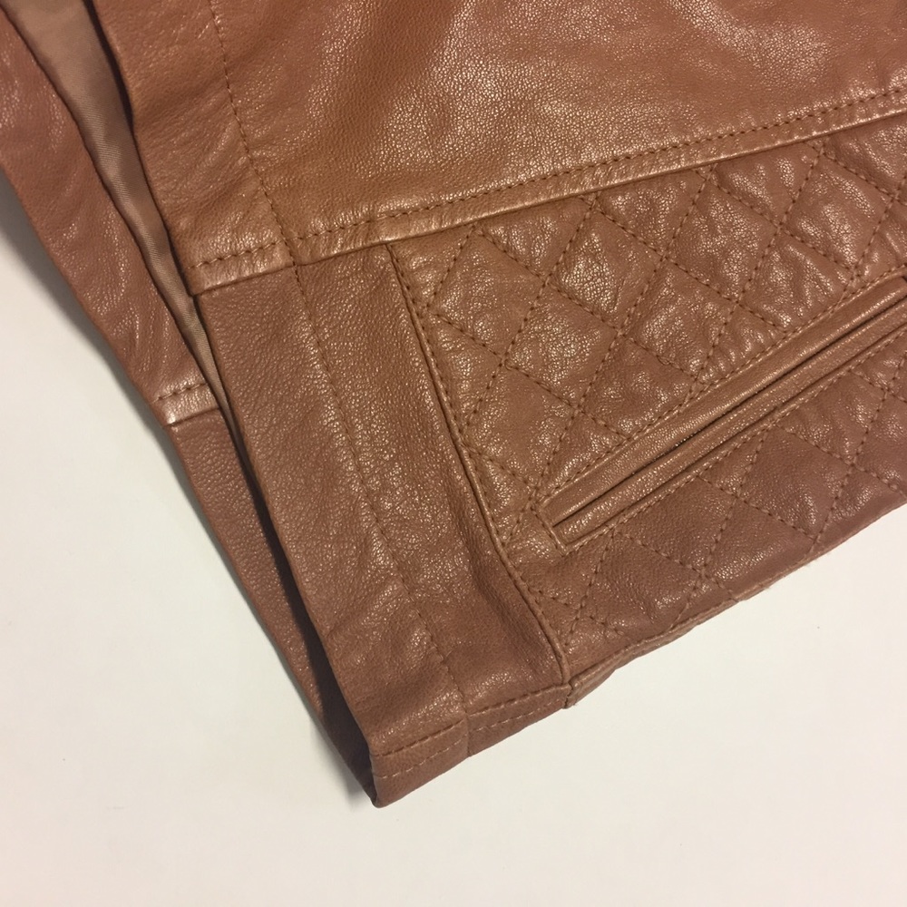 Thakoon Brown Quilted Lambskin Shorts Size 0 - Picture 10 of 12